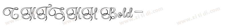 CKTSKH Bold字体转换